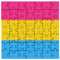 Pansexual Pride Flag Wooden Puzzle Square View1