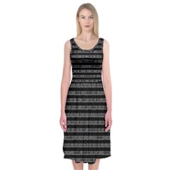 Binary Coding Midi Sleeveless Dress by impacteesstreetwearsix