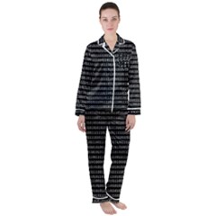 Binary Coding Satin Long Sleeve Pyjamas Set by impacteesstreetwearsix