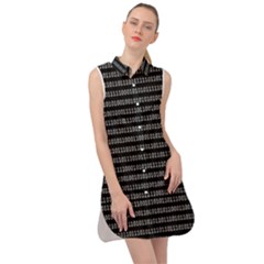 Binary Coding Sleeveless Shirt Dress by impacteesstreetwearsix