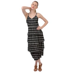 Binary Coding Layered Bottom Dress