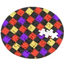 Checkerboard Again Wooden Puzzle Round View2