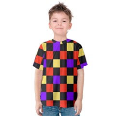 Checkerboard Again Kids  Cotton Tee