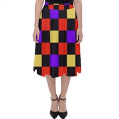 Checkerboard Again Classic Midi Skirt