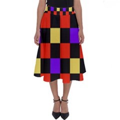 Checkerboard Again Perfect Length Midi Skirt by impacteesstreetwearseven