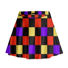 Checkerboard Again Mini Flare Skirt by impacteesstreetwearseven