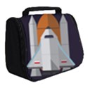 Rocket Space Universe Spaceship Full Print Travel Pouch (Small) View2