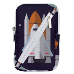 Rocket Space Universe Spaceship Belt Pouch Bag (small) by Pakrebo