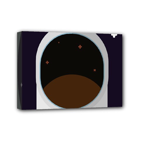 Astronaut Space Astronomy Universe Mini Canvas 7  X 5  (stretched) by Pakrebo