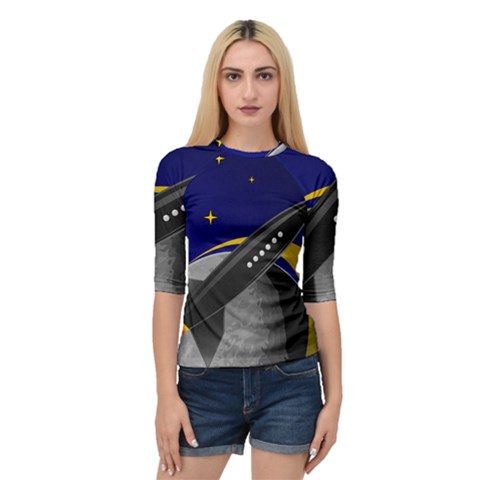 Science Fiction Sci Fi Sci Fi Logo Quarter Sleeve Raglan Tee by Pakrebo