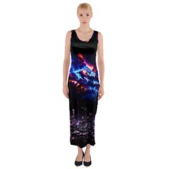 Science Fiction Sci Fi Forward Fitted Maxi Dress by Pakrebo