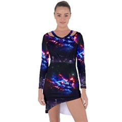 Science Fiction Sci Fi Forward Asymmetric Cut-out Shift Dress by Pakrebo