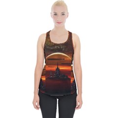 Science Fiction Digital Illustration Piece Up Tank Top by Pakrebo