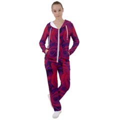 Roses Red Purple Flowers Pretty Women s Tracksuit by Pakrebo