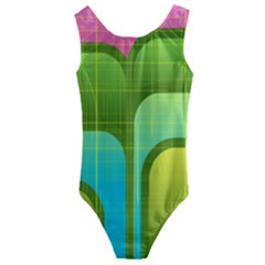 Background Color Texture Bright Kids  Cut-out Back One Piece Swimsuit by Pakrebo