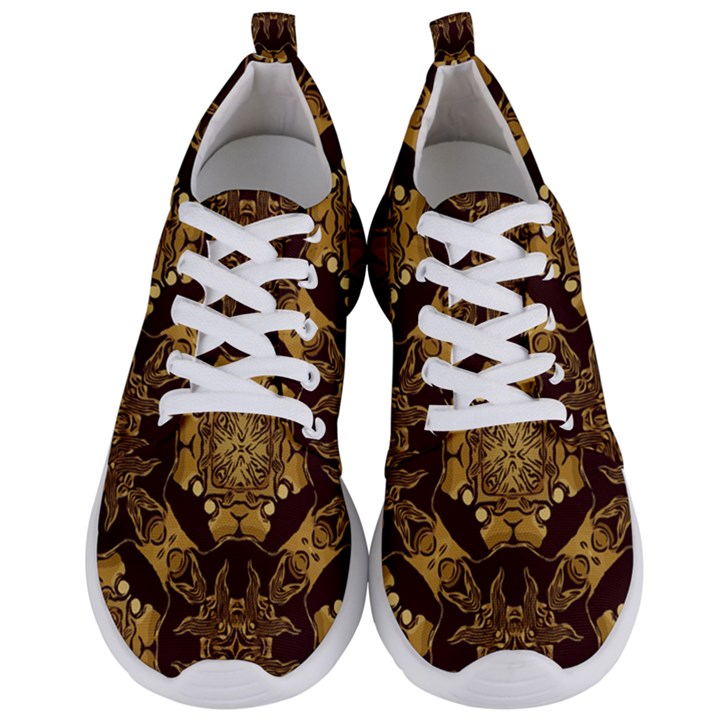 Gold Black Book Cover Ornate Men s Lightweight Sports Shoes