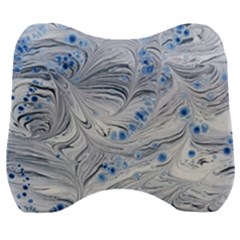 Marbled Paper Mottle Color Movement Velour Head Support Cushion by Pakrebo