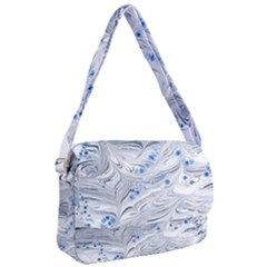 Marbled Paper Mottle Color Movement Courier Bag by Pakrebo