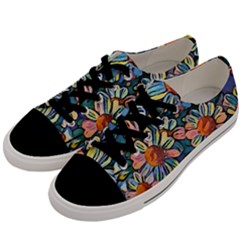 Daisies Flowers Colorful Garden Men s Low Top Canvas Sneakers by Pakrebo