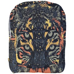 Tiger Predator Abstract Feline Full Print Backpack by Pakrebo