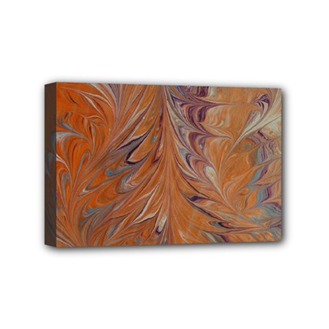 Marbled Paper Mottle Color Movement Mini Canvas 6  X 4  (stretched)