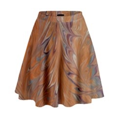 Marbled Paper Mottle Color Movement High Waist Skirt by Pakrebo