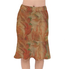 Mottle Color Movement Colorful Short Mermaid Skirt by Pakrebo