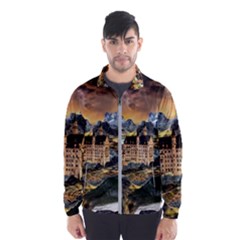 Castle Fantasy Landscape Stormy Men s Windbreaker by Pakrebo