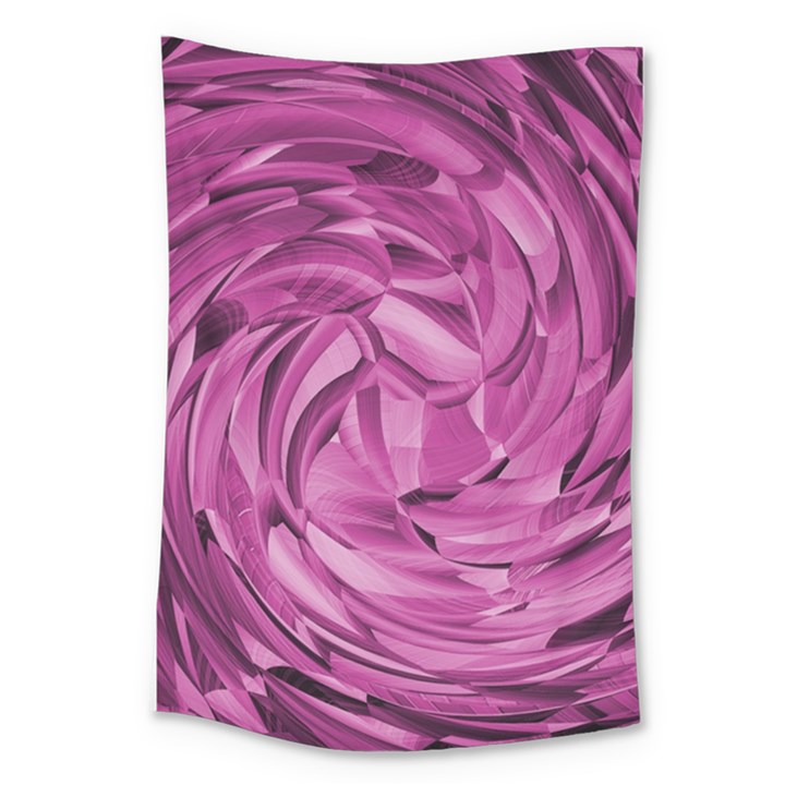 Strudel Magenta Pattern Art Spiral Large Tapestry