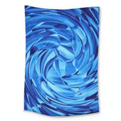 Strudel Blue White Light Blue Large Tapestry