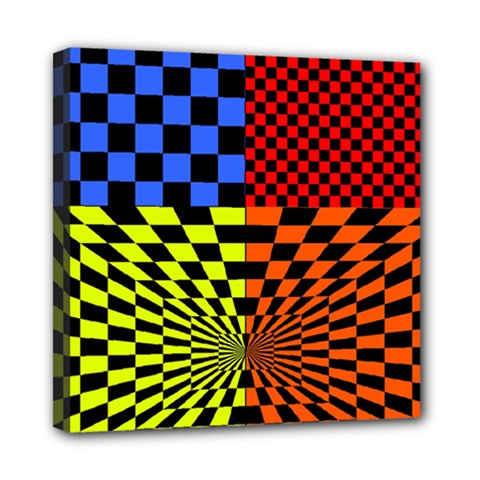 Checkerboard Again 7 Mini Canvas 8  X 8  (stretched) by impacteesstreetwearseven