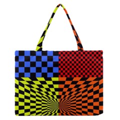 Checkerboard Again 7 Zipper Medium Tote Bag by impacteesstreetwearseven