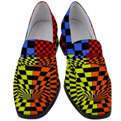 Checkerboard Again 7 Women s Chunky Heel Loafers by impacteesstreetwearseven