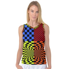 Checkerboard Again 7 Women s Basketball Tank Top by impacteesstreetwearseven