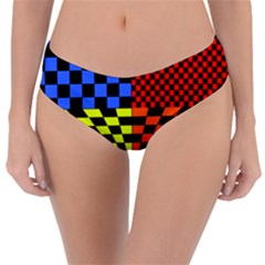 Checkerboard Again 7 Reversible Classic Bikini Bottoms by impacteesstreetwearseven