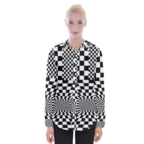 Checkerboard Again 6 Womens Long Sleeve Shirt by impacteesstreetwearseven