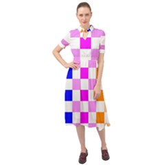 Checkerboard Again 9 Checkerboard Again 9 Keyhole Neckline Chiffon Dress by impacteesstreetwearseven