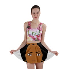 African American Woman With ?urly Hair Mini Skirt by bumblebamboo
