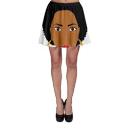 African American Woman With ?urly Hair Skater Skirt