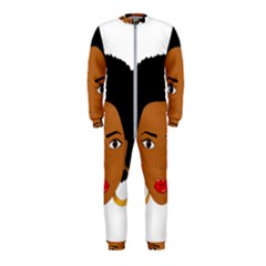 African American Woman With ?urly Hair Onepiece Jumpsuit (kids) by bumblebamboo