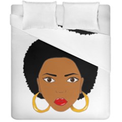 African American Woman With ?urly Hair Duvet Cover Double Side (california King Size)