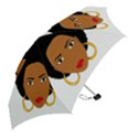 African American woman with сurly hair Mini Folding Umbrellas View2