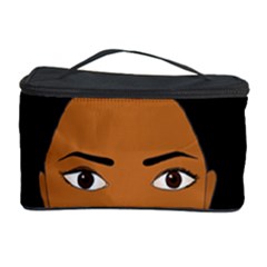 African American Woman With ?urly Hair Cosmetic Storage