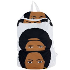 African American Woman With ?urly Hair Foldable Lightweight Backpack by bumblebamboo