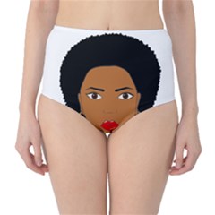 African American Woman With ?urly Hair Classic High-waist Bikini Bottoms