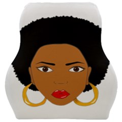 African American Woman With ?urly Hair Car Seat Velour Cushion  by bumblebamboo