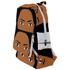 African American Woman With ?urly Hair Travelers  Backpack by bumblebamboo