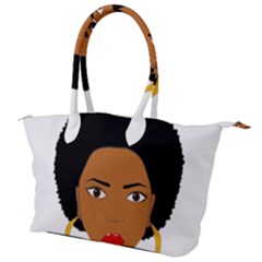 African American Woman With ?urly Hair Canvas Shoulder Bag