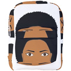 African American Woman With ?urly Hair Full Print Backpack by bumblebamboo