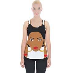 African American Woman With ?urly Hair Piece Up Tank Top by bumblebamboo